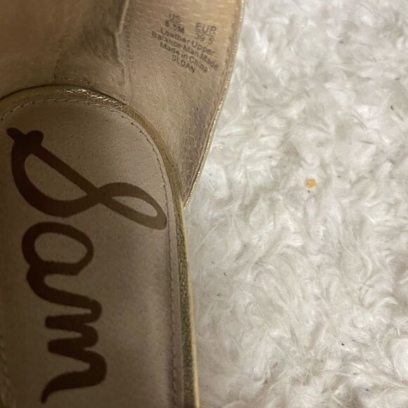 Sam Edelman Metallic Gold Women's strap wedge Sandals SZ8.5M - Picture 9 of 9